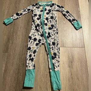 Little Sleepies Mickey Forever Zipper Convertible Romper 12-18 months